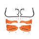 Handguard ADV Type A 24-26 Acerbis Portocaliu/Negru Handguard ADV Type A 24-26 Acerbis Portocaliu/Negru