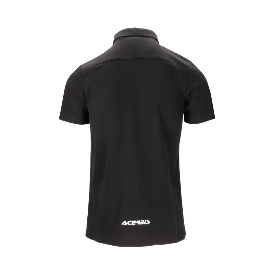 Tricou polo Holeshot Acerbis Negru/Alb