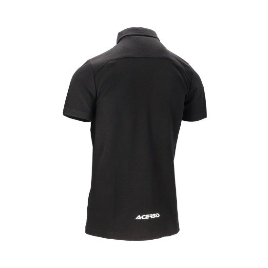 Tricou polo Holeshot Acerbis Negru/Alb