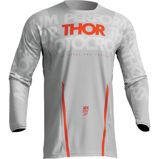 Tricou Thor Pulse Mono Light Grey Orange