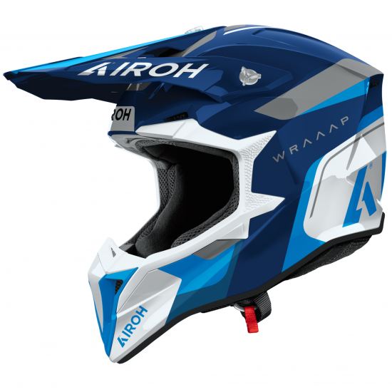 Casca Airoh Wraap Conquer Blue Gloss Casca Airoh Wraap Conquer Blue Gloss