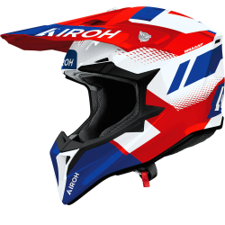 Casca Airoh Wraap Vision Red Blue Gloss