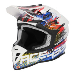 Casca Acerbis Linear 2206 White Blue Red Casca Acerbis Linear 2206 White Blue Red