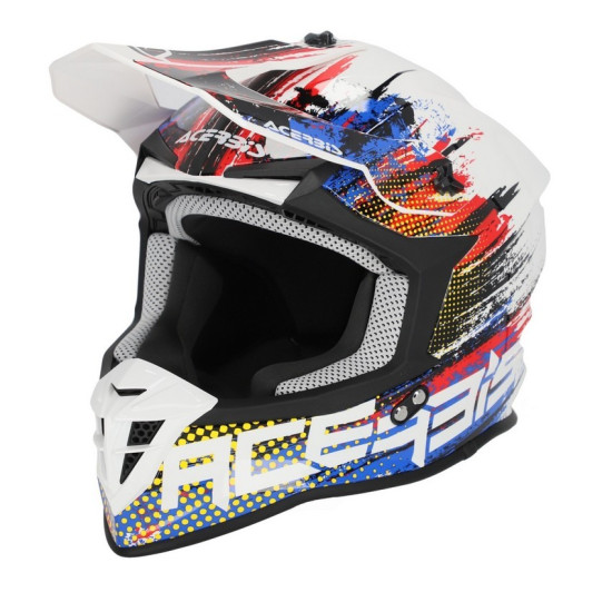 Casca Acerbis Linear 2206 White Blue Red