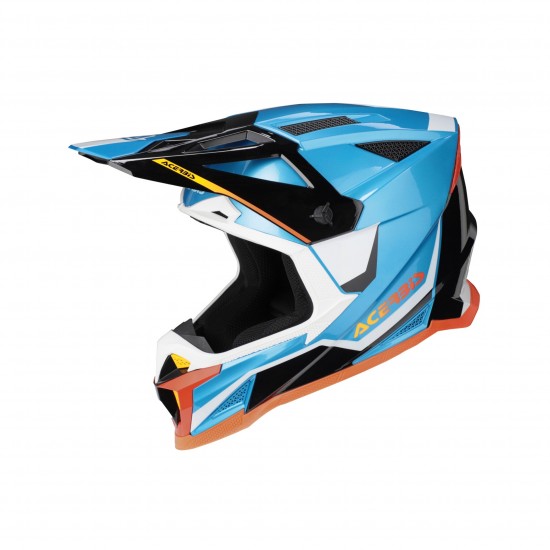 Casca Acerbis T711 Light Blue Orange