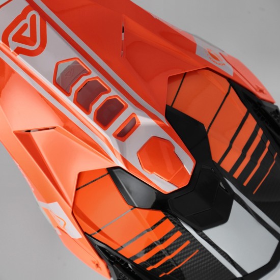 Casca carbon Acerbis Airstrike Orange White Casca carbon Acerbis Airstrike Orange White
