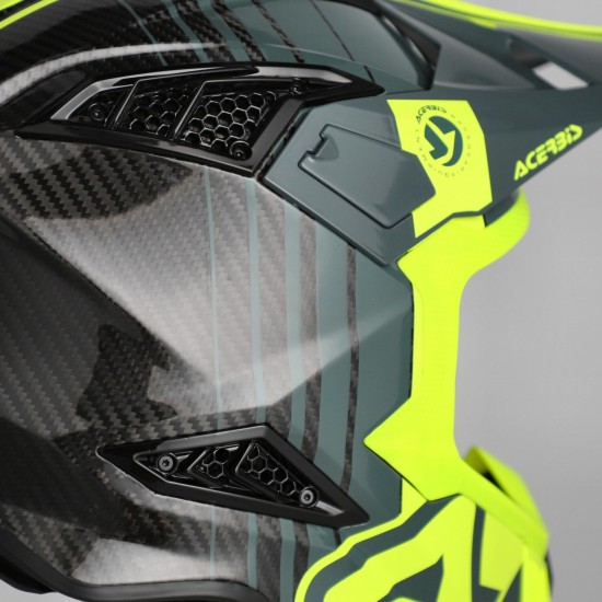 Casca carbon Acerbis Airstrike Black Fluo Yellow Casca carbon Acerbis Airstrike Black Fluo Yellow