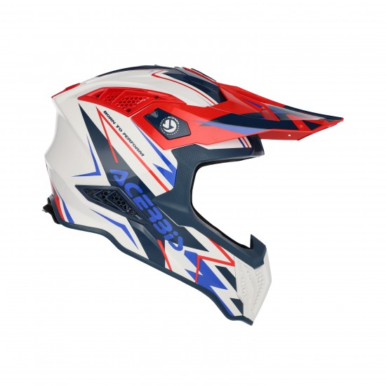 Casca Acerbis Airstrike-X White Blue Red Casca Acerbis Airstrike-X White Blue Red