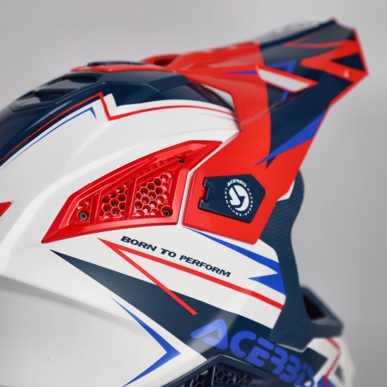 Casca Acerbis Airstrike-X White Blue Red Casca Acerbis Airstrike-X White Blue Red