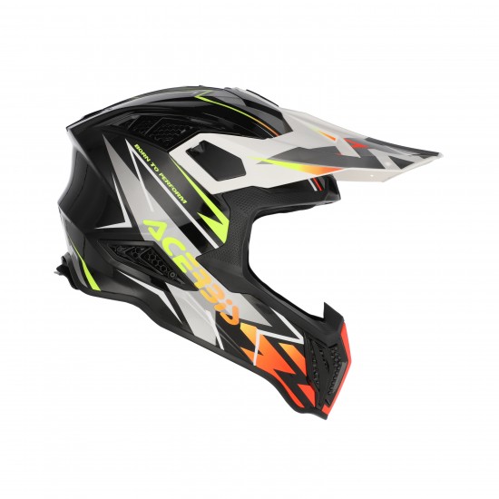 Casca Acerbis Airstrike-X Black Orange Fluo Casca Acerbis Airstrike-X Black Orange Fluo
