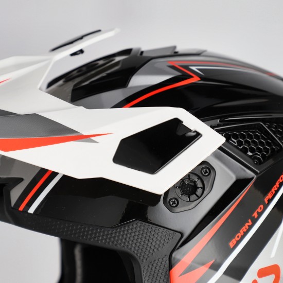 Casca Acerbis Airstrike-X Black Orange Fluo Casca Acerbis Airstrike-X Black Orange Fluo