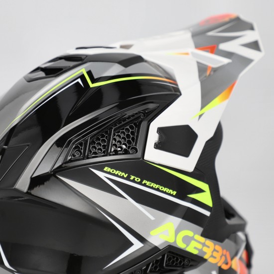 Casca Acerbis Airstrike-X Black Orange Fluo Casca Acerbis Airstrike-X Black Orange Fluo