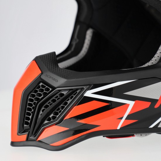 Casca Acerbis Airstrike-X Black Orange Fluo Casca Acerbis Airstrike-X Black Orange Fluo