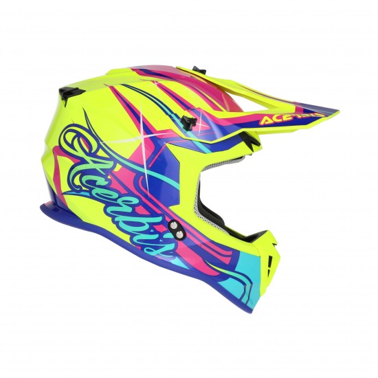 Casca Acerbis Linear 22-06 Yellow Purple