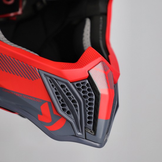 Casca carbon Acerbis Airstrike-C Red Grey