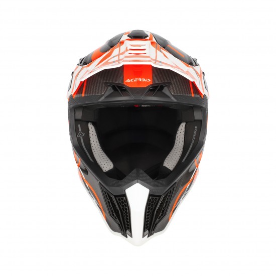 Casca carbon Acerbis Airstrike-C Black Orange Fluo Casca carbon Acerbis Airstrike-C Black Orange Fluo