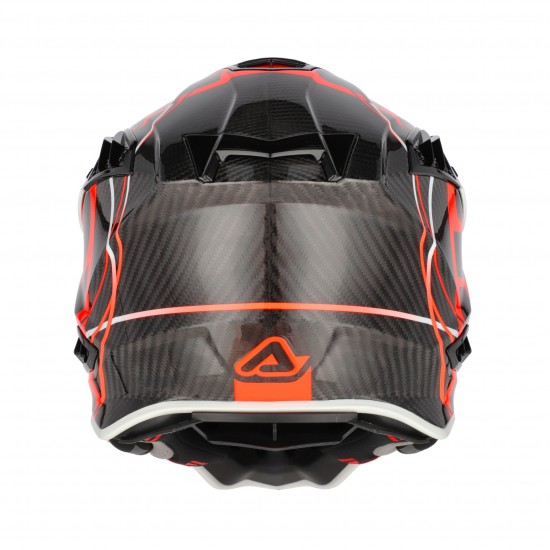 Casca carbon Acerbis Airstrike-C Black Orange Fluo Casca carbon Acerbis Airstrike-C Black Orange Fluo