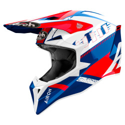 Casca Airoh Wraaap Feel Blue Red Gloss Casca Airoh Wraaap Feel Blue Red Gloss