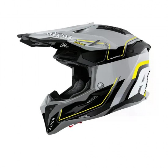 Casca Airoh Aviator 3 Leader Yellow Gloss