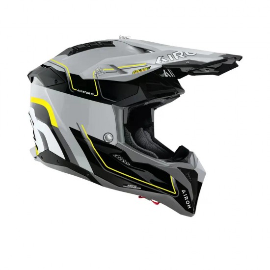 Casca Airoh Aviator 3 Leader Yellow Gloss