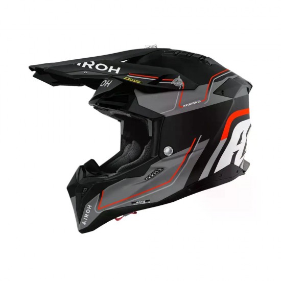 Casca Airoh Aviator 3 Leader Orange Matt