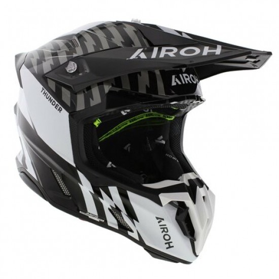 Casca Airoh Twist 3 Thunder Black White Casca Airoh Twist 3 Thunder Black White