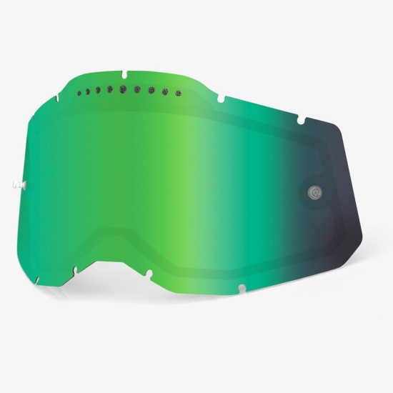 Lentila ochelari 100% generatia 2 snow dubla ventilata Mirror Green