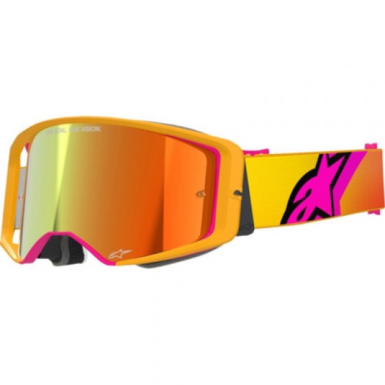 Ochelari Alpinestars Supertech Corp Yellow Pink Mirror Red Ochelari Alpinestars Supertech Corp Yellow Pink Mirror Red