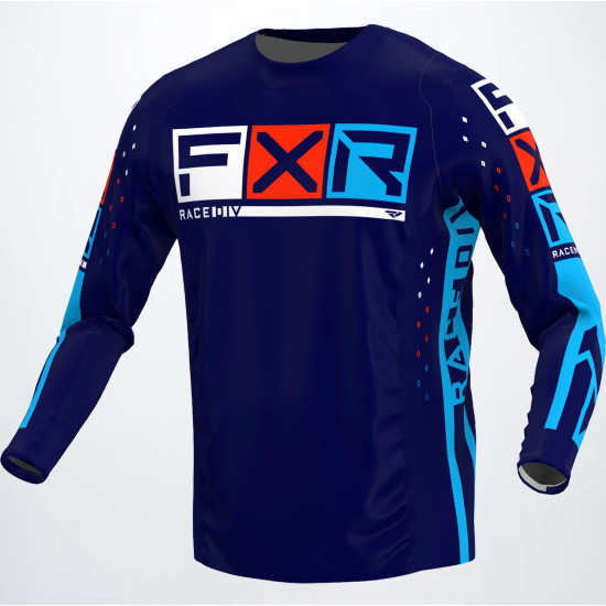 Tricou FXR Podium LE MX Navy Cyan