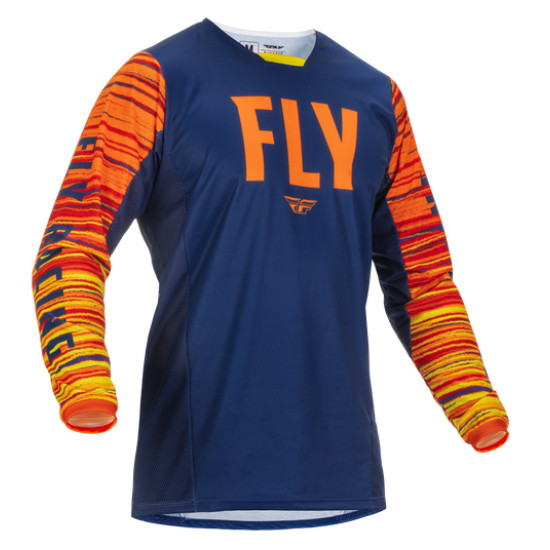 Tricou Fly Racing Kinetic Wave Orange Navy