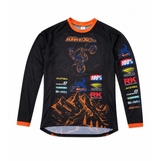 Tricou black orange ktmexc.ro