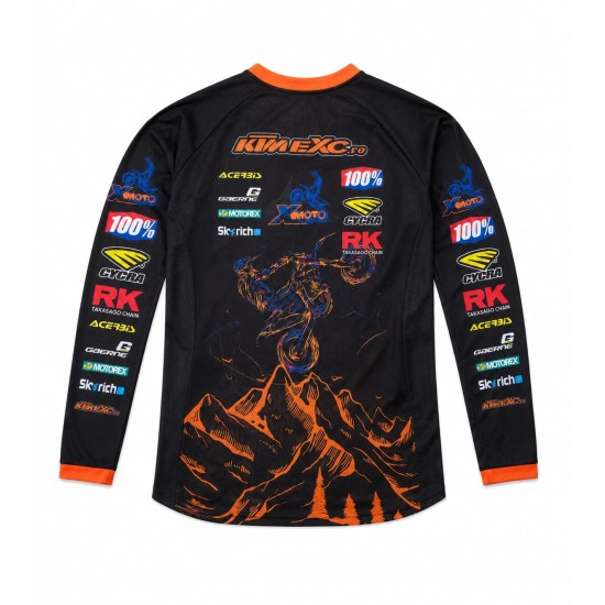 Tricou black orange ktmexc.ro