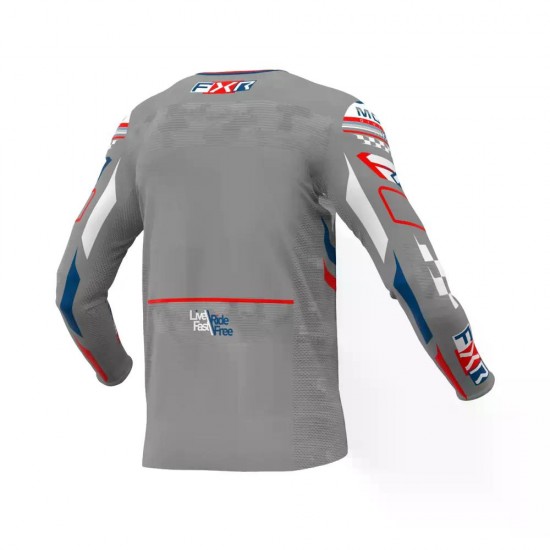Tricou FXR Podium Gladiator MX25 Grey White Red