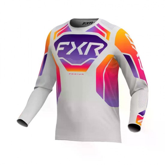 Tricou FXR Podium Relay MX26 Grey Purple Tang