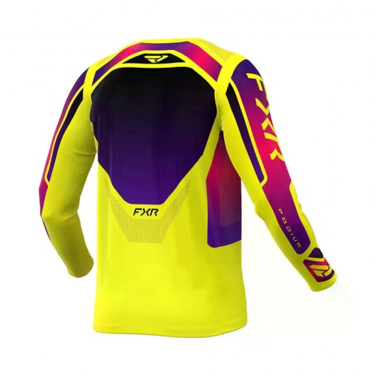 Tricou FXR Podium Relay MX26 Yellow Razz Black