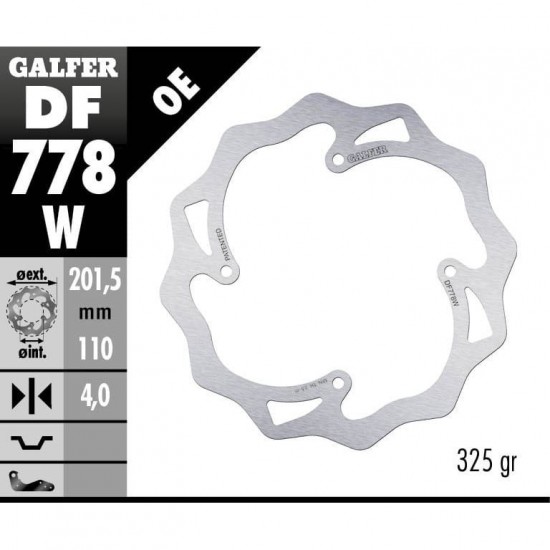 Disc frana spate KTM 85 SX 07-10 Galfer Wave