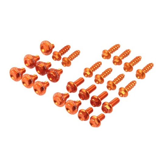 Kit suruburi anodizate Zeta Orange