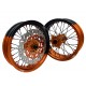 Set roti supermoto KTM 17X3.5 17X5 Orange Black XMoto