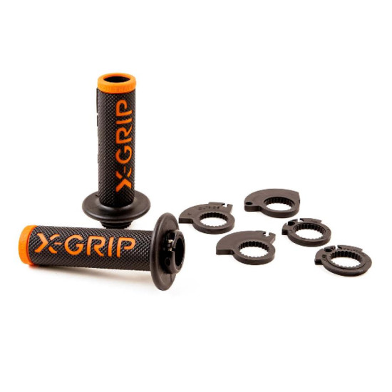 Mansoane decupate lock-on 2T/4T X-GRIP Black Orange