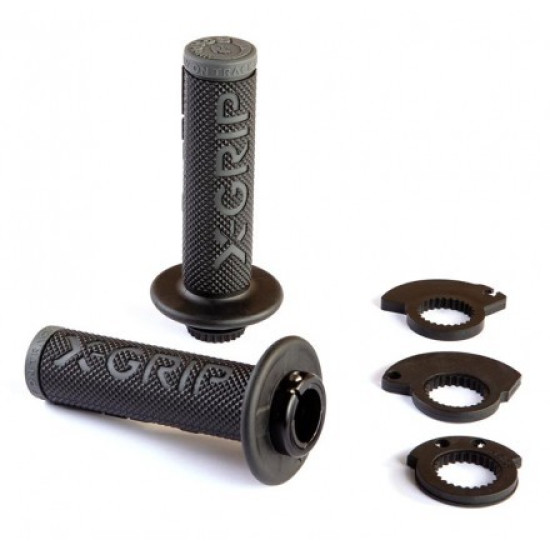 Mansoane lock-on KTM 98-22 2T/4T X-GRIP Black Grey