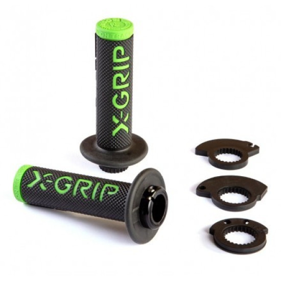 Mansoane lock-on KTM 98-22 2T/4T X-GRIP Black Green