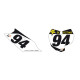 Race number Blackbird negru 13x7 cm