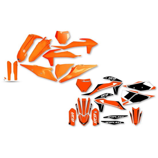 Kit plastice + stickere KTM SX/SX-F 19-22 Orange Fluo Black