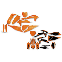 Kit plastice + stickere KTM SX/SX-F 19-22 Black Orange Kit plastice + stickere KTM SX/SX-F 19-22 Black Orange
