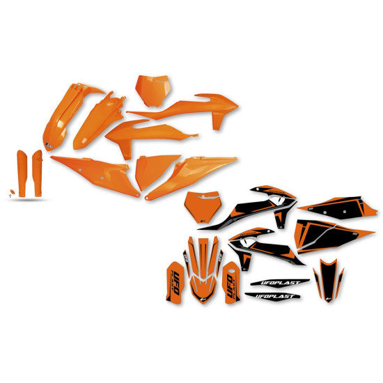 Kit plastice + stickere KTM SX/SX-F 19-22 Black Orange
