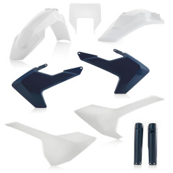 Kit plastice complet Husqvarna 17-19 White Blue Kit plastice complet Husqvarna 17-19 White Blue