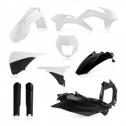 Kit complet plastice KTM 125/500 14-15 Acerbis White Black Kit complet plastice KTM 125/500 14-15 Acerbis White Black