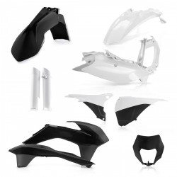 Kit complet plastice KTM 125/500 14-15 Acerbis Black White Kit complet plastice KTM 125/500 14-15 Acerbis Black White