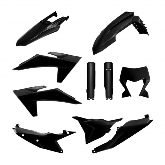 Kit complet plastice KTM EXC TBI 150/500 24-26 Polisport Black