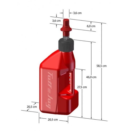 Canistra benzina TUFF JUG Gen3 Red 10L